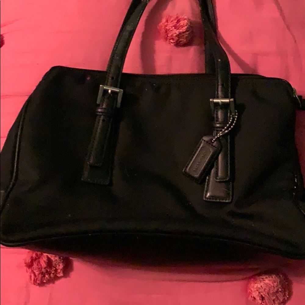 Black coach handbag